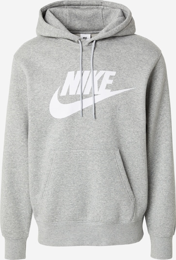 Megztinis be užsegimo 'CLUB' iš Nike Sportswear, spalva – margai pilka / balta, Prekių apžvalga