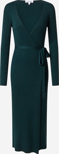 EDITED Stickad klänning 'Mailien' i mörkgrön, Produktvy