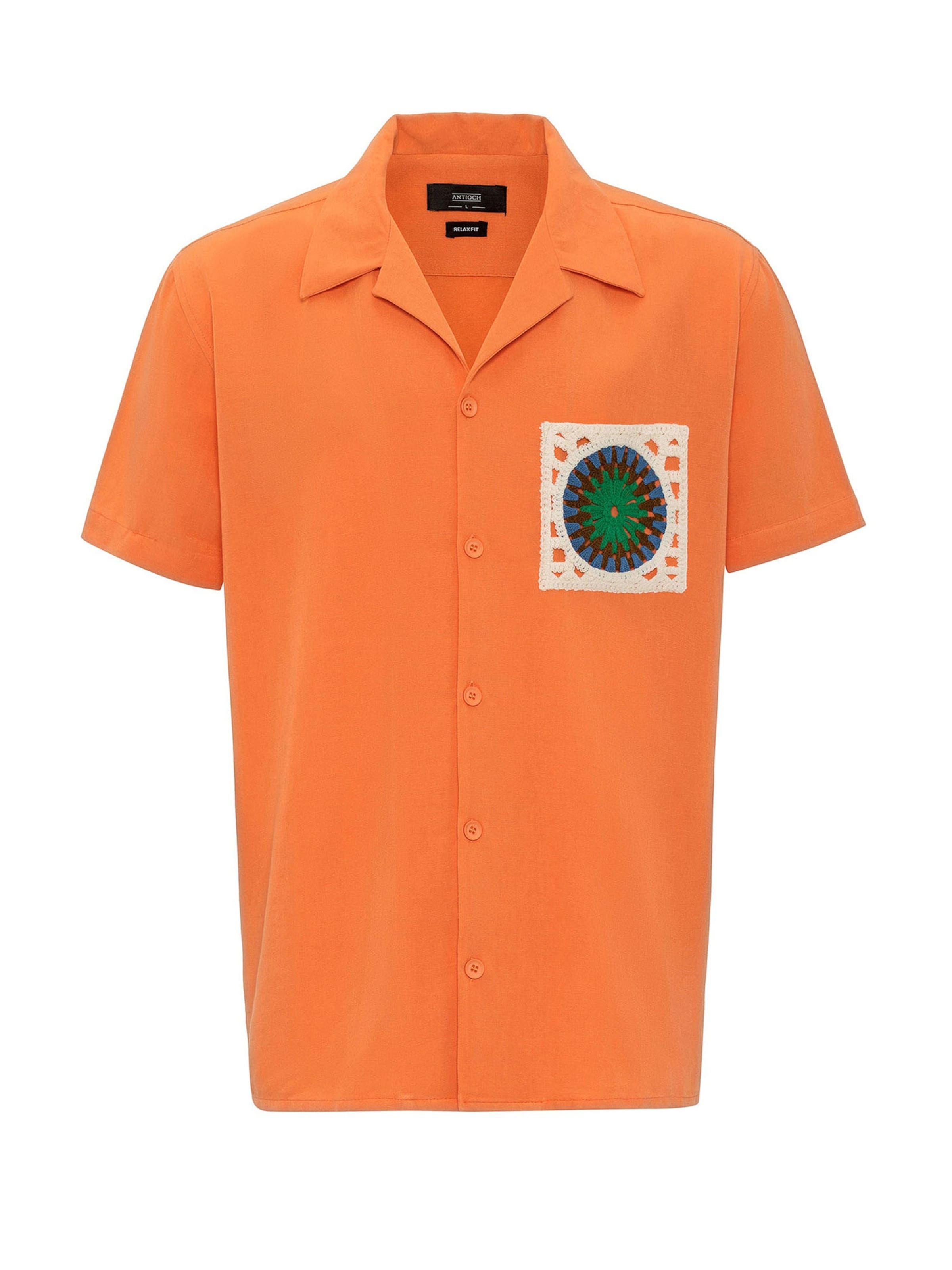 Coupe regular Chemise Antioch en orange : devant