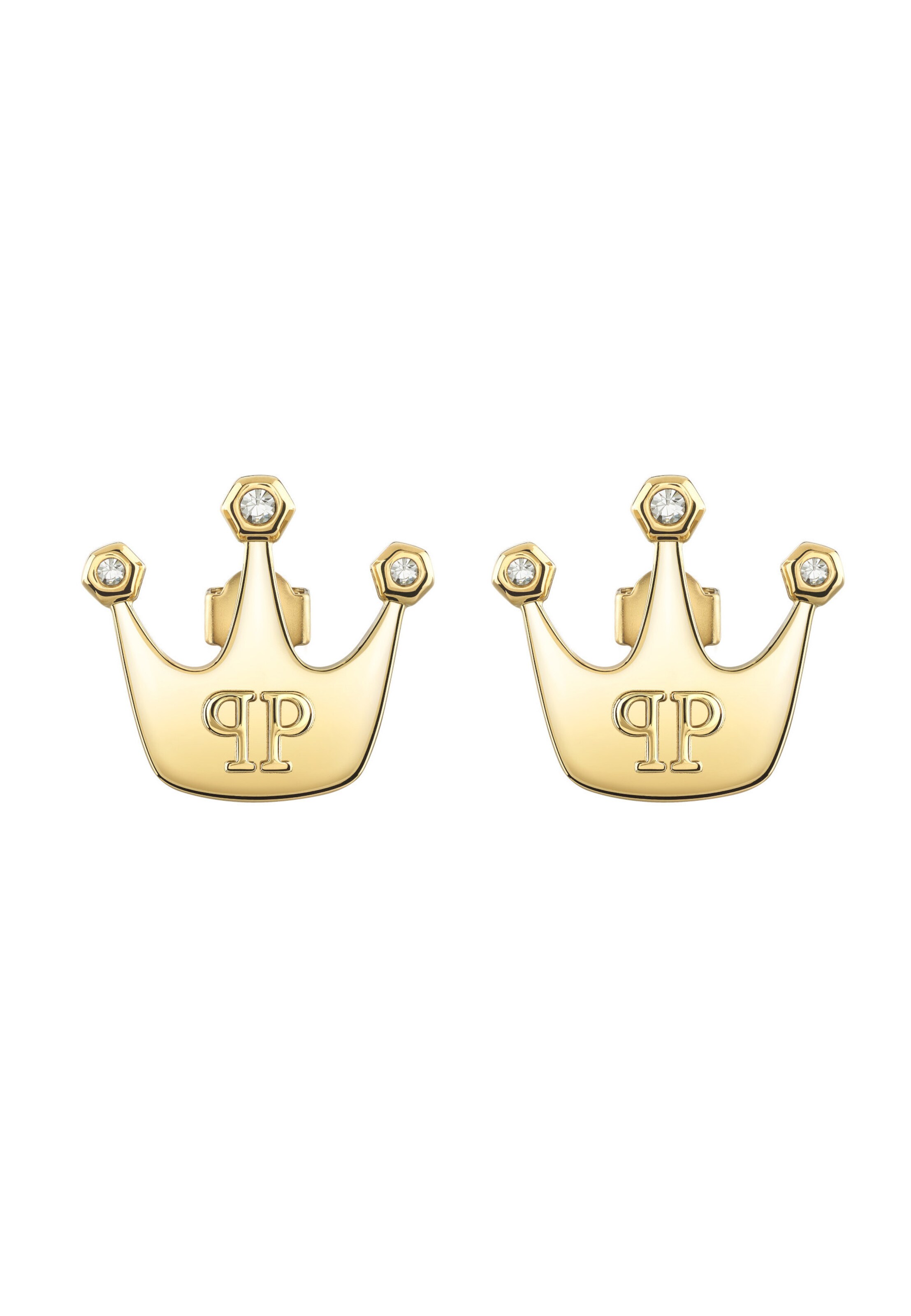 Philipp Plein Jewellery Oorbellen 'PLEIN VALENTINE' in Goud: voorkant
