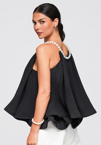 Ombre Bluse in Schwarz