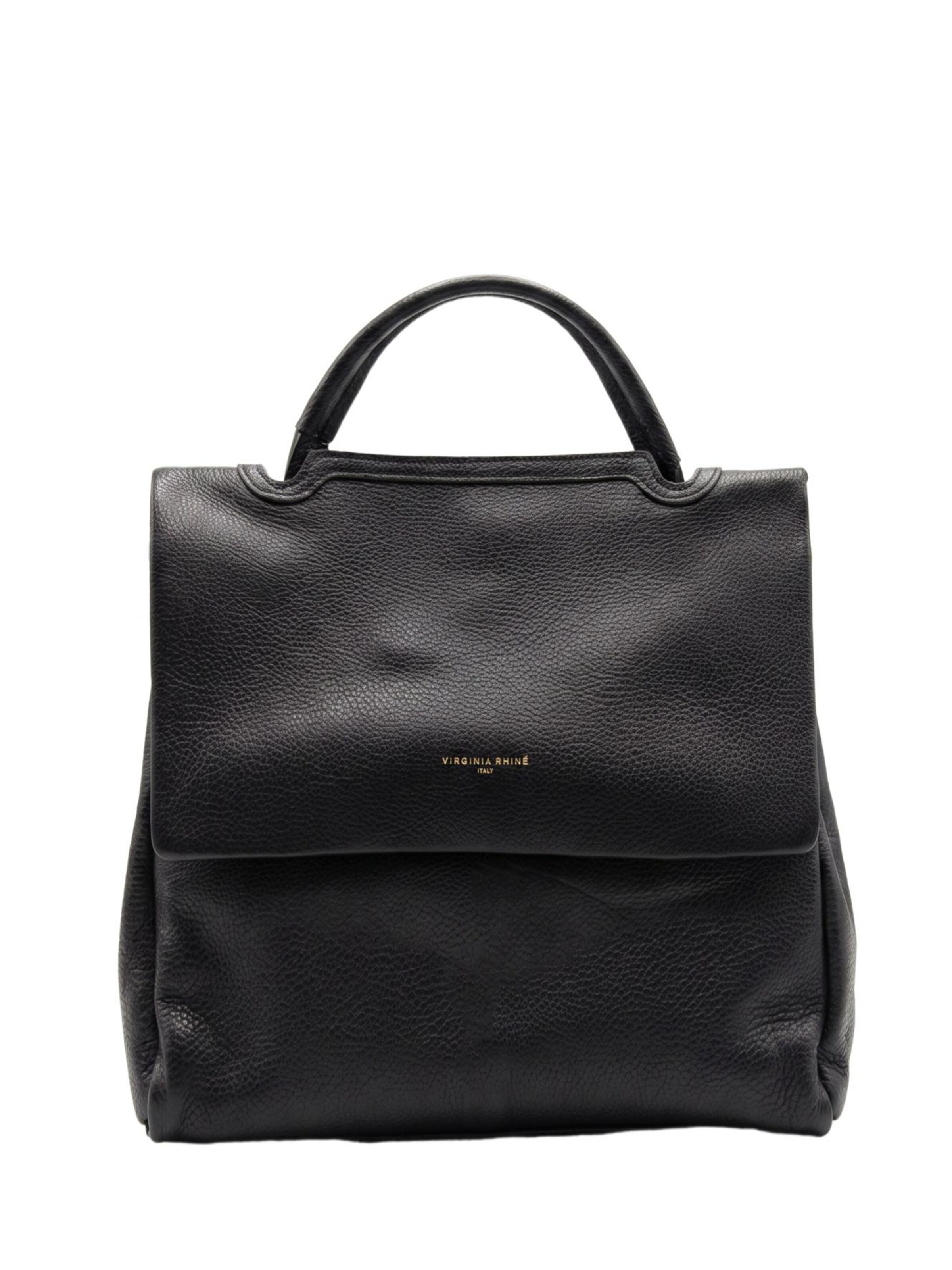 Zaino 'Zaino Donna Pelle Genuina Virginia Rhinè 30x32 cm' di Virginia Rhinè in nero: frontale