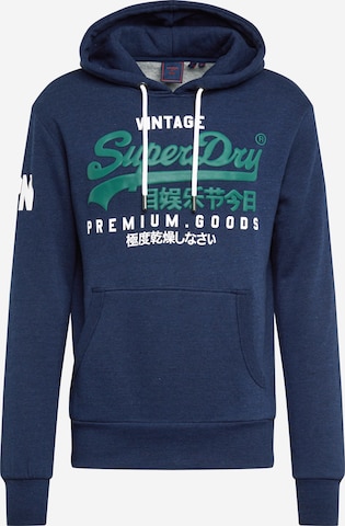 Superdry Regular fit Sweatshirt in Blauw: voorkant