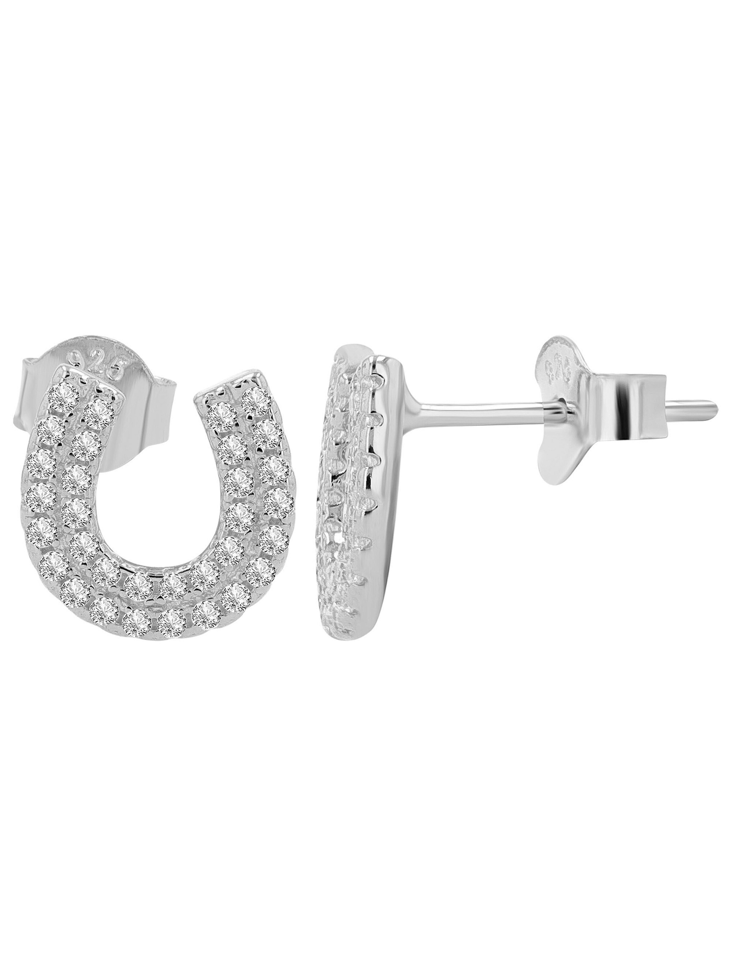 Akzent Ohrringe 'Rani, 925 Sterlingsilber, langlebig'‌‌‌‌‌‌‌‌ in Silber