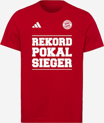 ADIDAS PERFORMANCE FC Bayern T-Shirt Rekordpokalsieger in Rot: Vorderseite