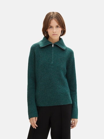 TOM TAILOR Sweater in Green: front