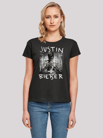 F4NT4STIC Shirt 'Justin Bieber' in Schwarz: Vorderseite