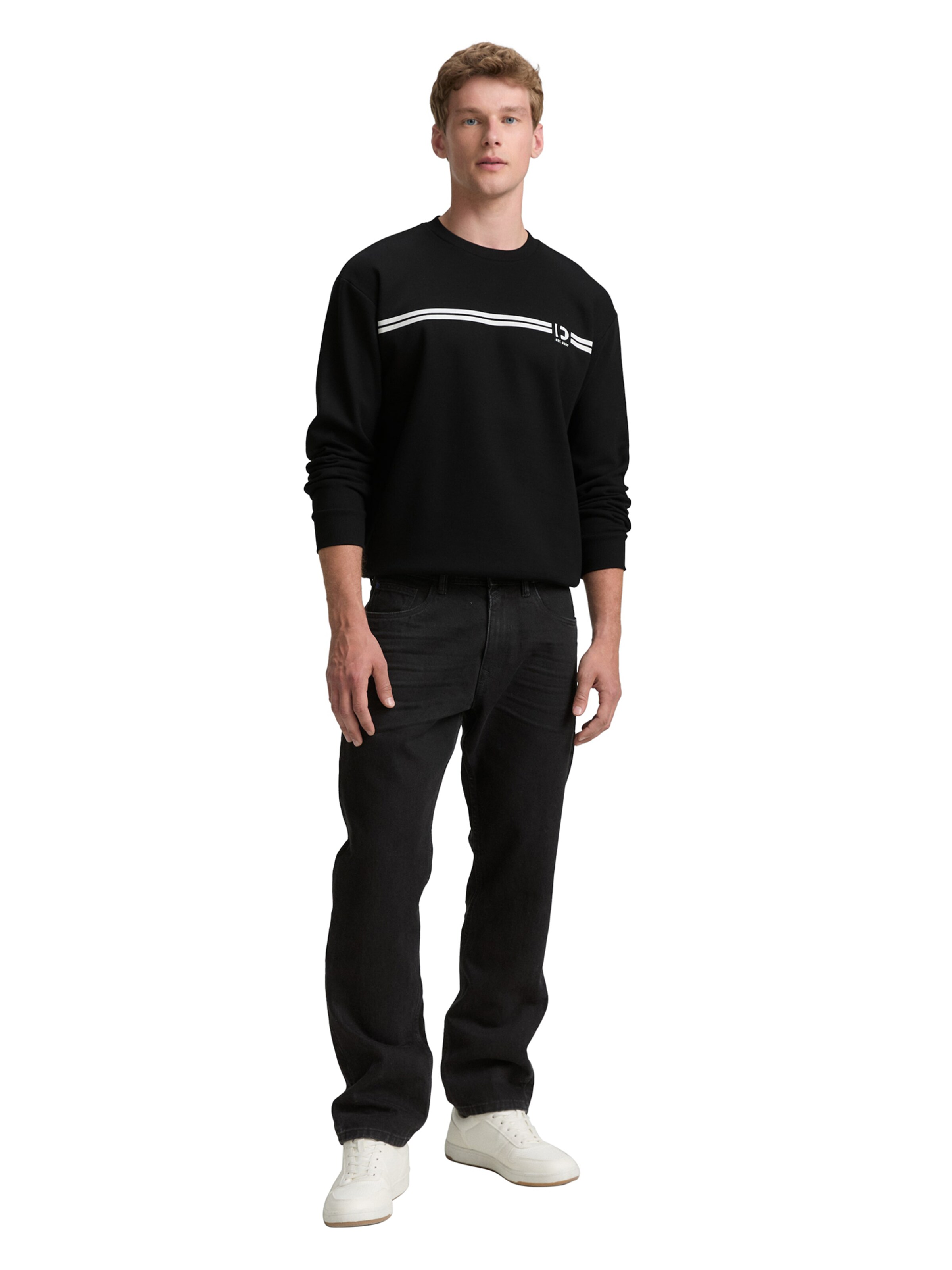 TOM TAILOR DENIM Mikina - Čierna