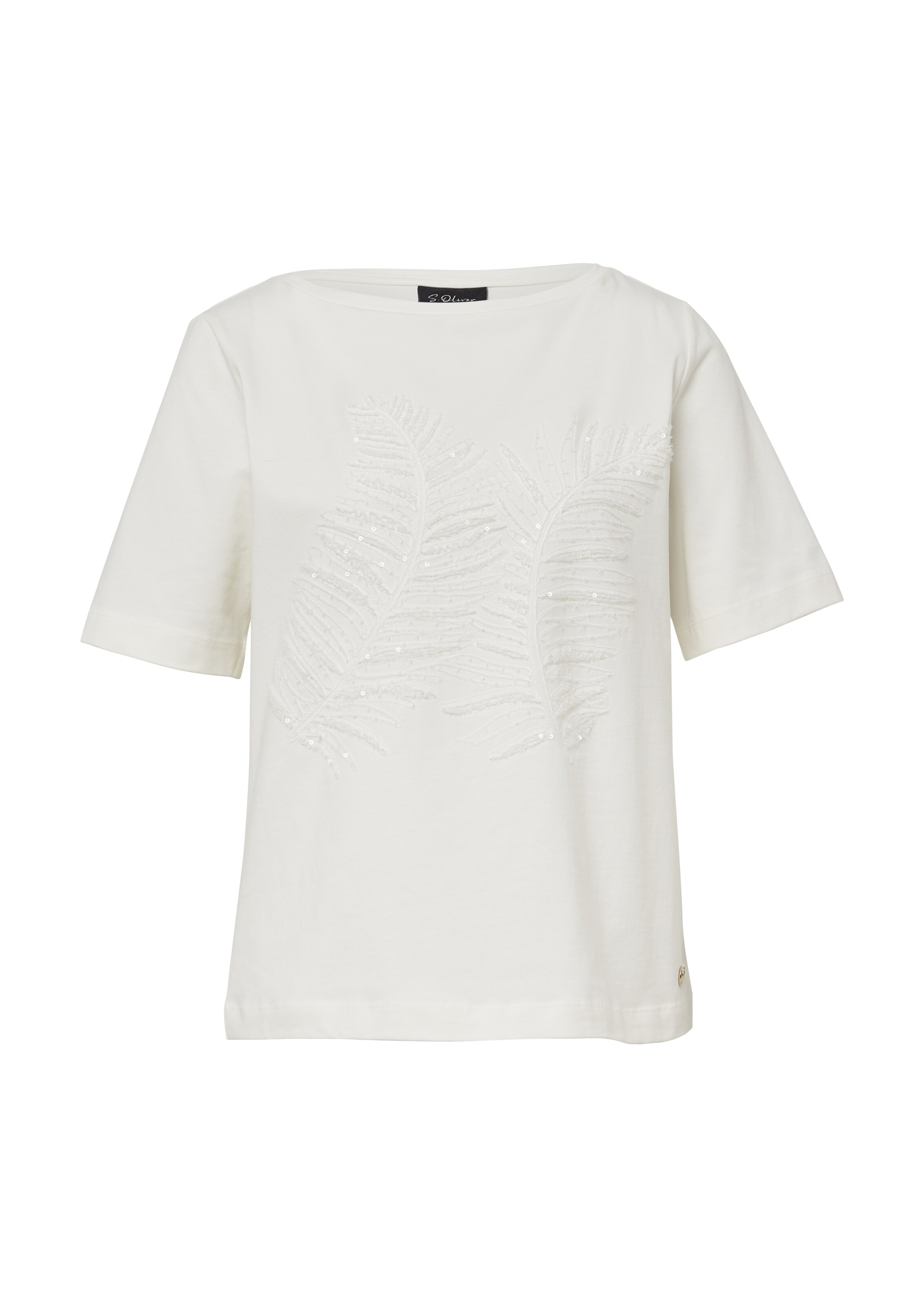 T-shirt s.Oliver BLACK LABEL en beige : devant