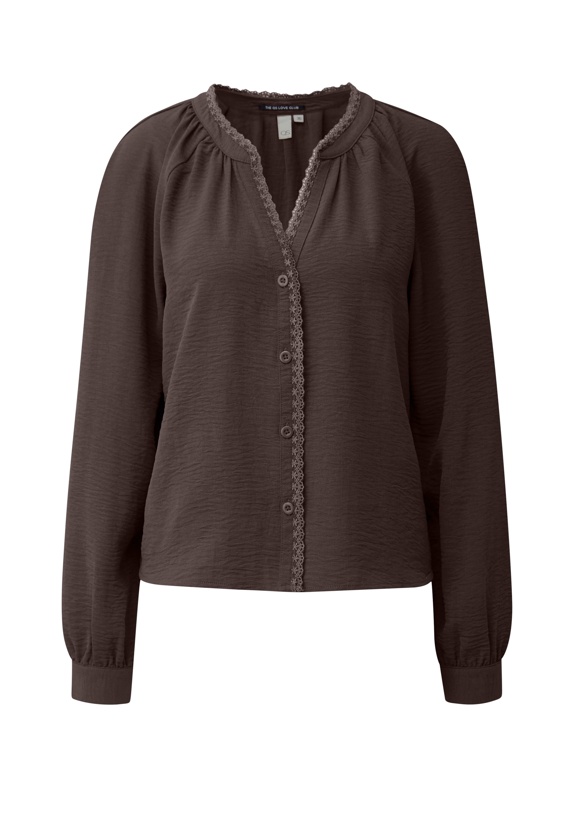 QS Bluse in Braun: Vorderseite