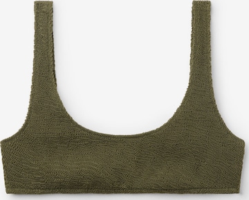 CALZEDONIA Bikini Top 'CRINKLE WAVES' in Green: front