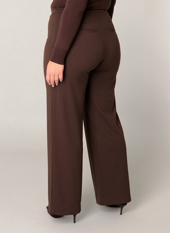 BASE LEVEL CURVY Loose fit Pants in Brown