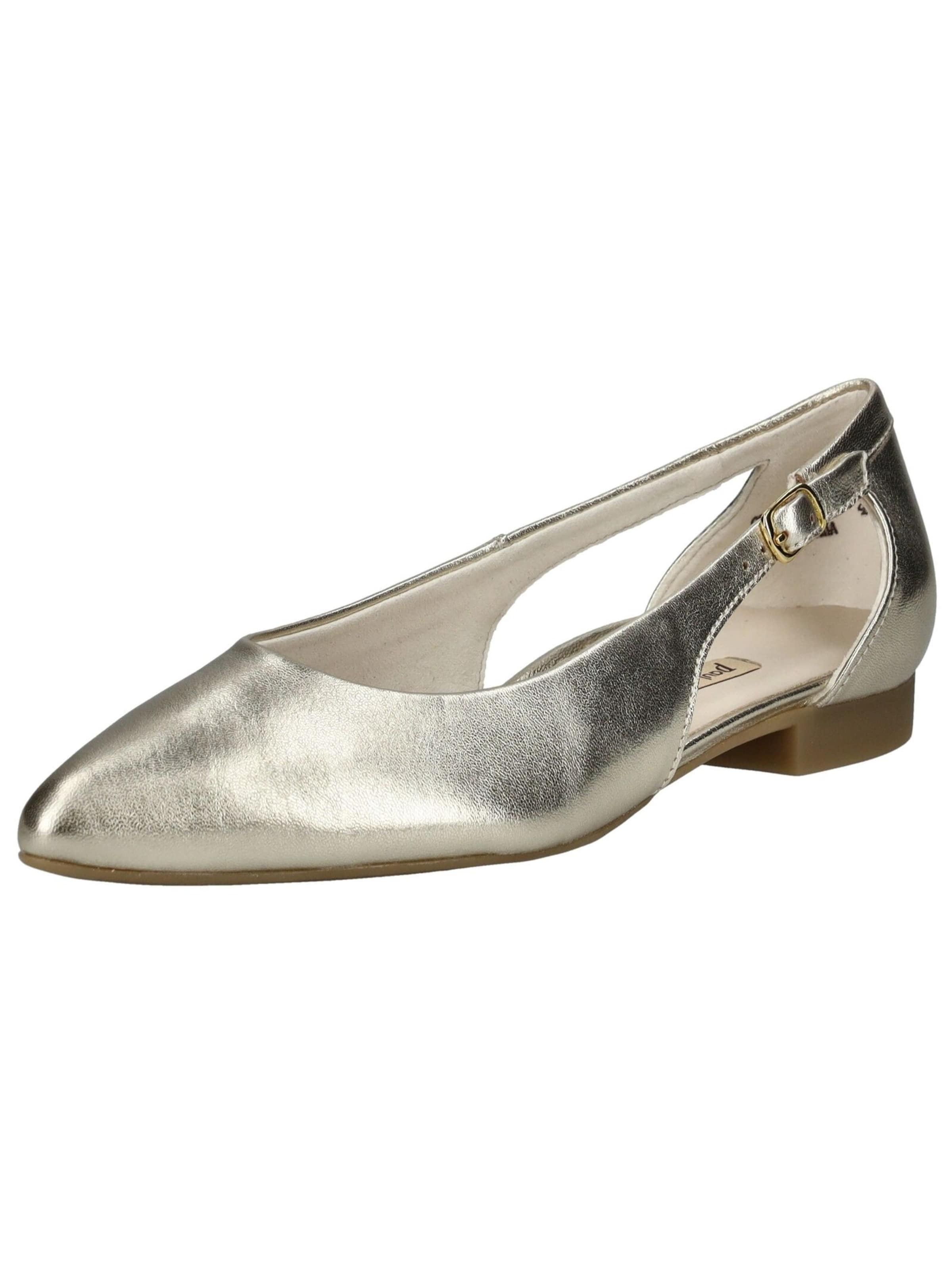 Ballerina con cinturino di Paul Green in oro: frontale