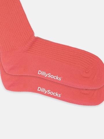 Chaussettes 'Ribbed Just Red' DillySocks en mélange de couleurs