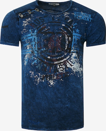 Rusty Neal Shirt in Blauw: voorkant