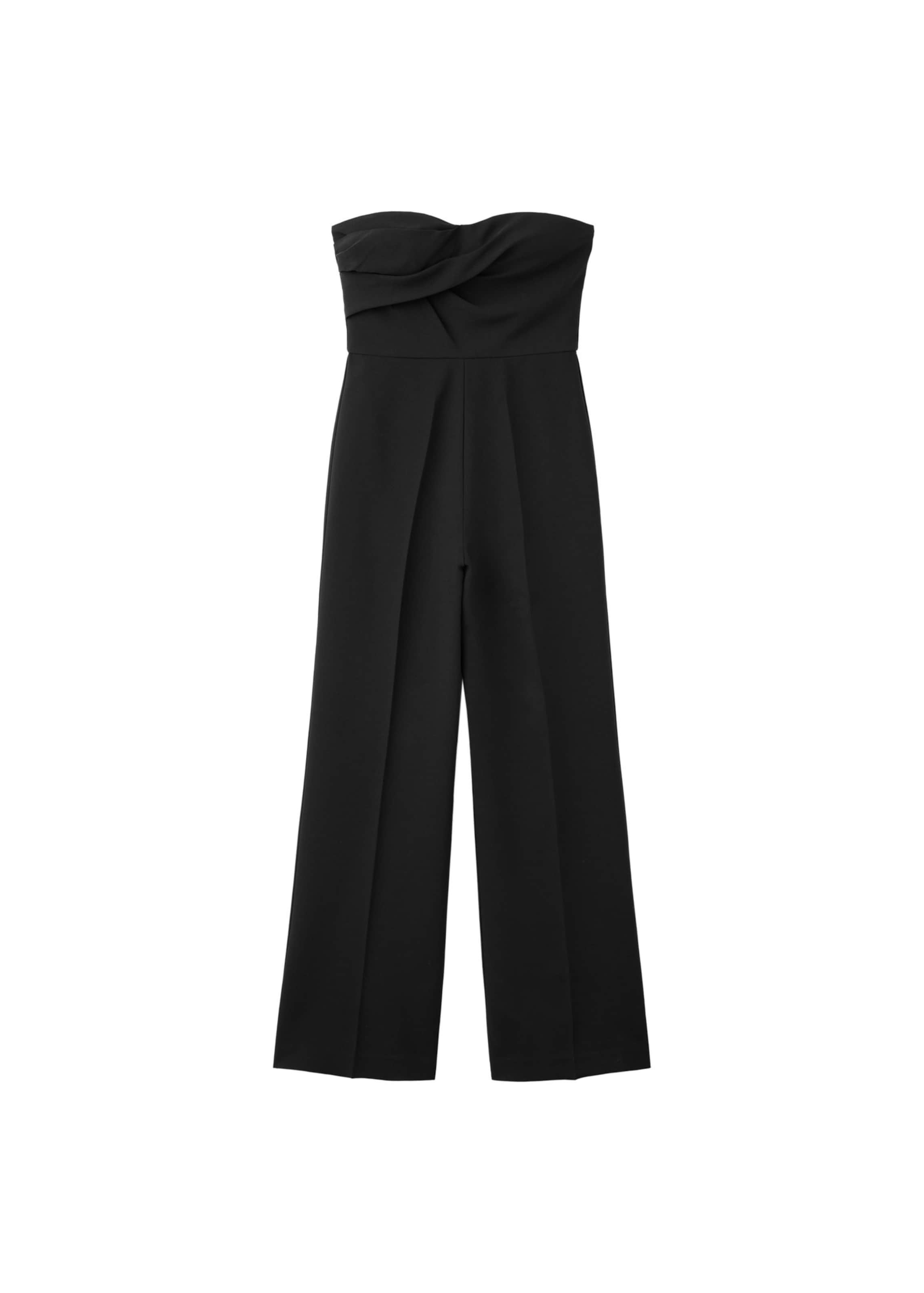 Tuta jumpsuit 'LOVE2' di MANGO in nero: frontale