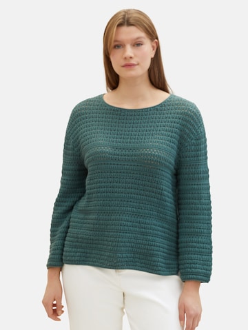 Tom Tailor Women + Пуловер в зелено