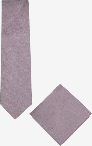 Real Guys Set Krawatte mit Einstecktuch in Pink: Vorderseite