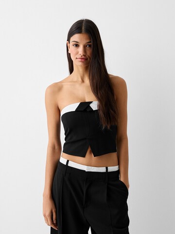 Bershka Top in Black: front