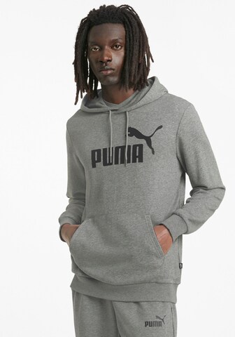 PUMA - Sweatshirt de desporto 'Essentials' em cinzento: frente