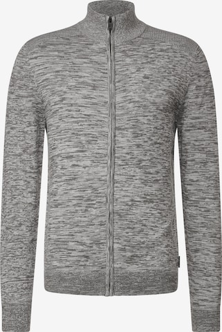 Street One MEN Knit Cardigan in Grey: front