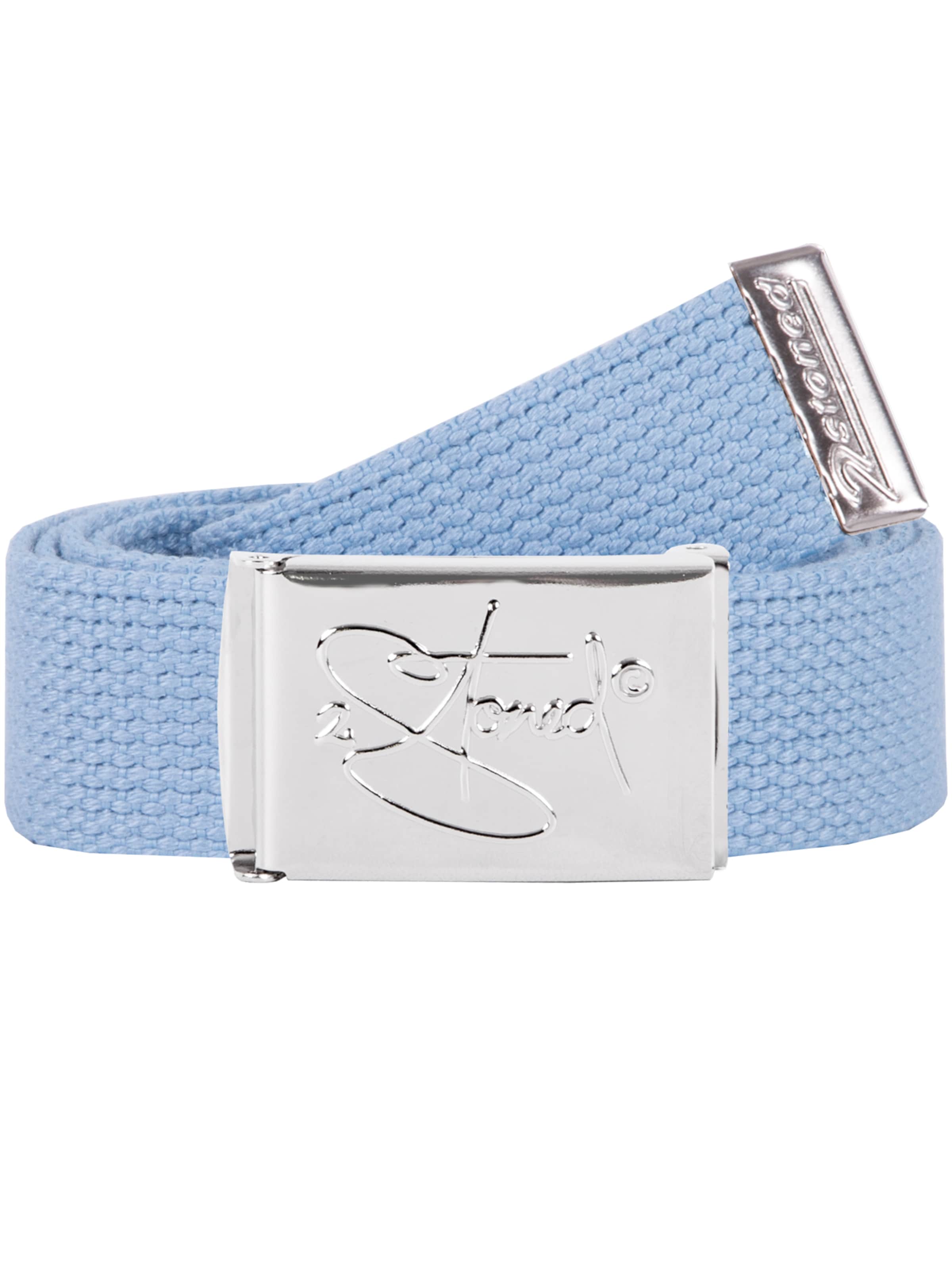2Stoned Belt 'Small Chrom' in Blue: front