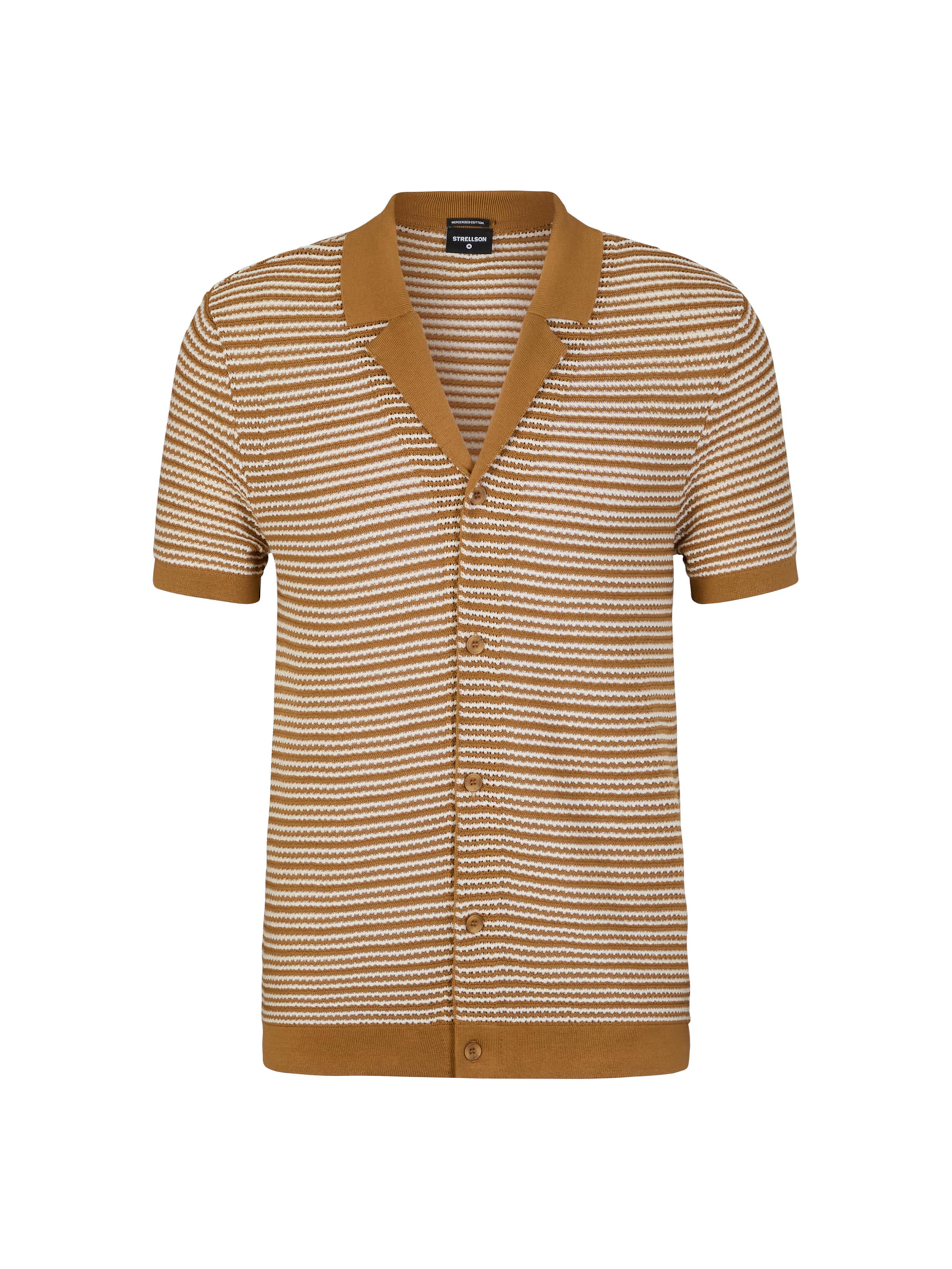 STRELLSON Button Up Shirt 'Adrian' in Brown: front