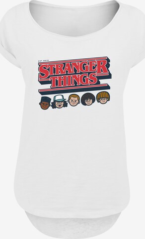 T-shirt 'Stranger Things Caricature Logo Netflix TV Series' F4NT4STIC en blanc : devant