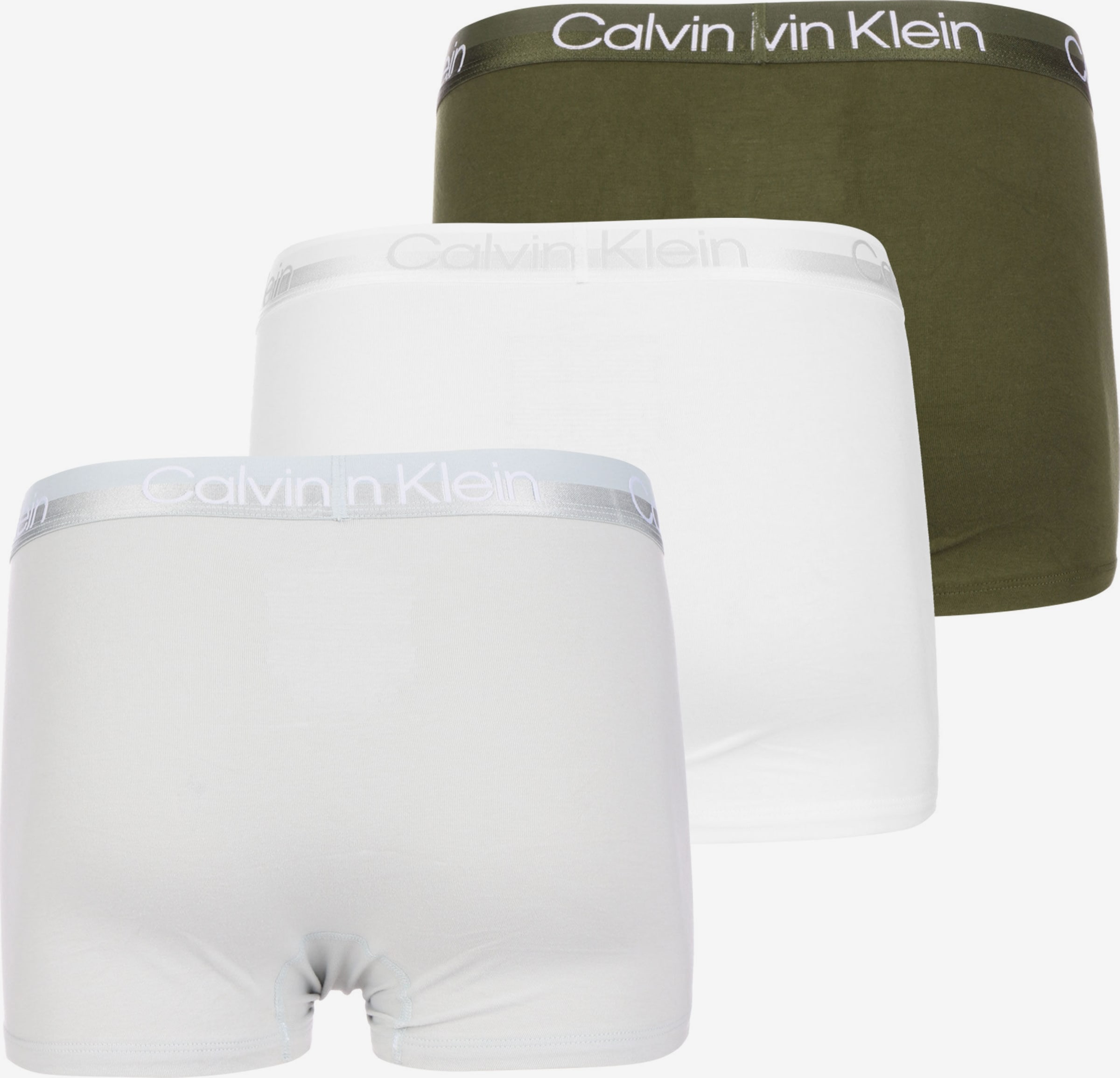 Calvin Klein Underwear Boxer shorts in Olive, White | ABOUT YOU