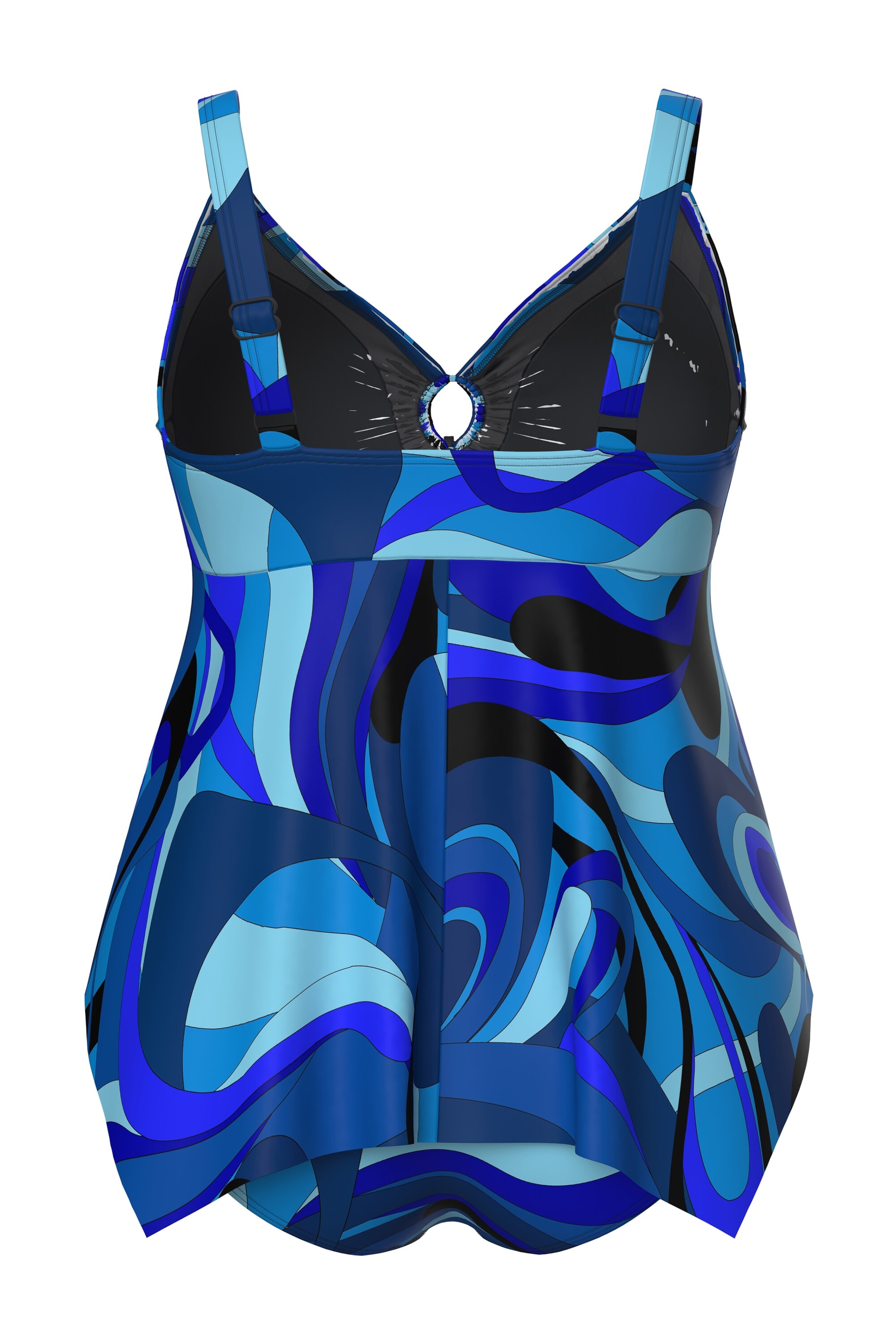 Ulla Popken Triangle Bra in Blue