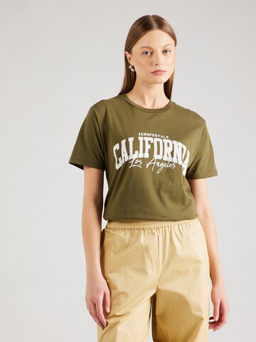 AÉROPOSTALE Shirt 'CALIFORNIA' in Green: front