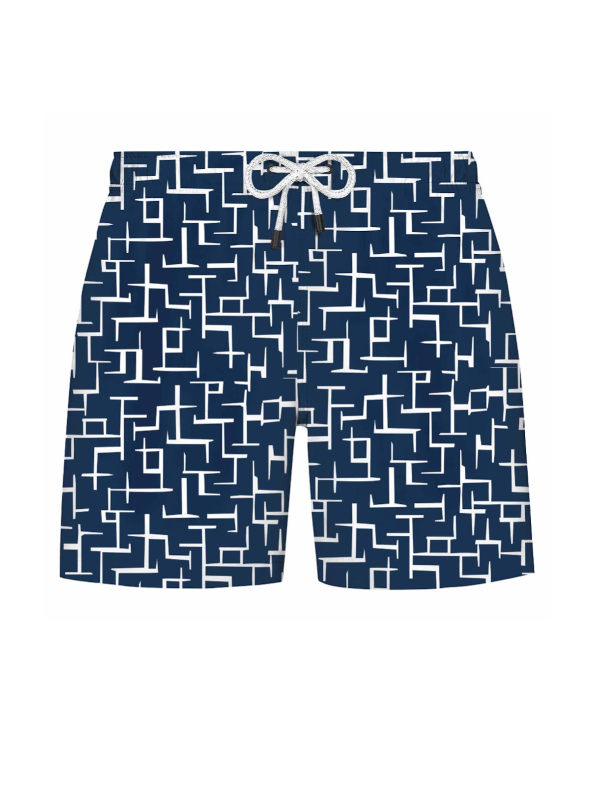 Pantaloncini da bagno 'Geometric' di WESTMARK LONDON in blu: frontale