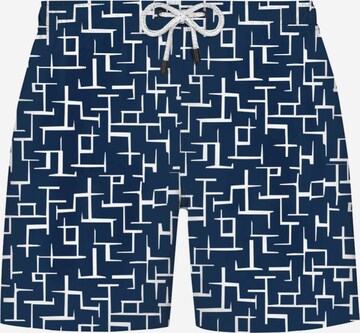 Pantaloncini da bagno 'Geometric' di WESTMARK LONDON in blu: frontale