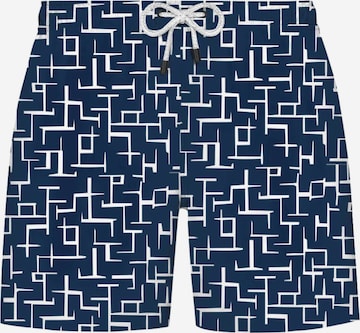WESTMARK LONDON Badeshorts 'Geometric' in Blau: Vorderseite