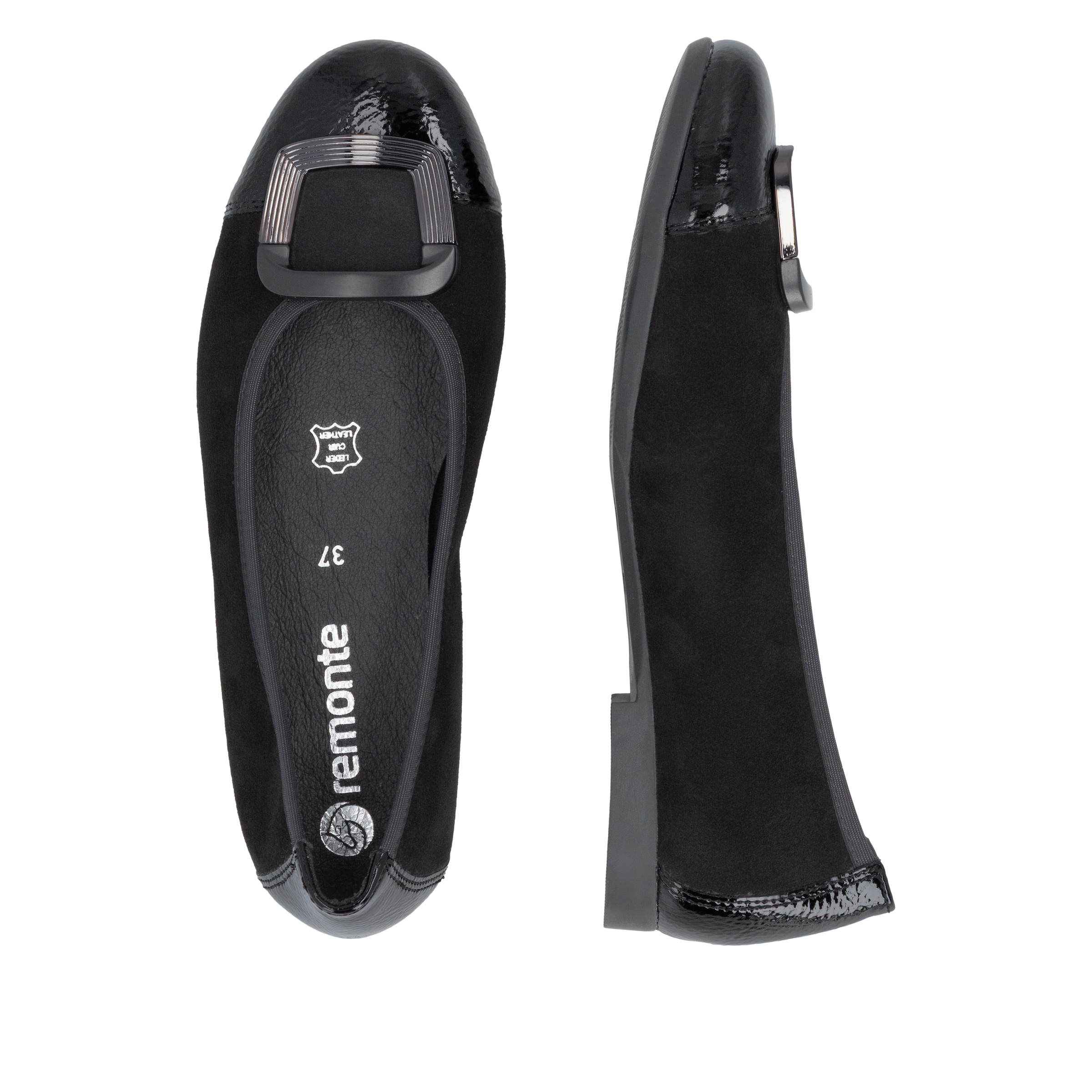 REMONTE Ballet Flats in Black: front