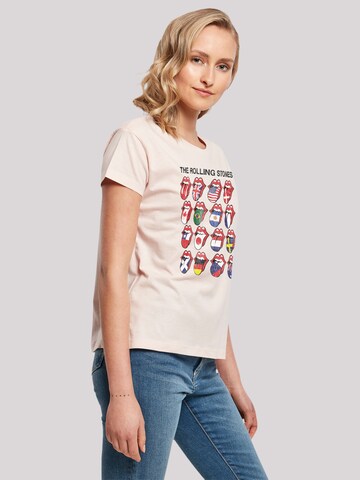 F4NT4STIC Shirt 'The Rolling Stones Voodoo Lounge Tongues' in Roze