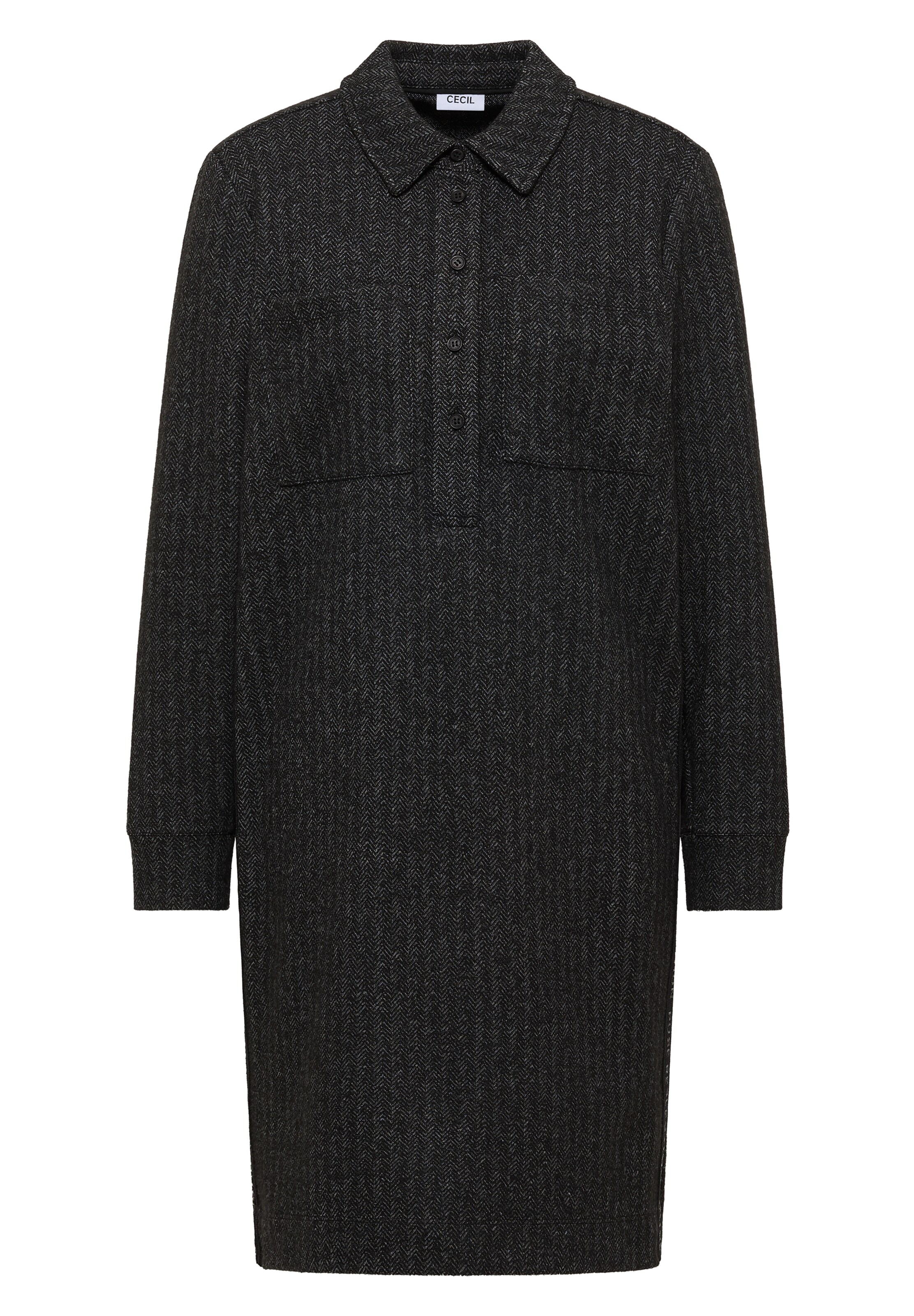 CECIL Shirt Dress in Black: front