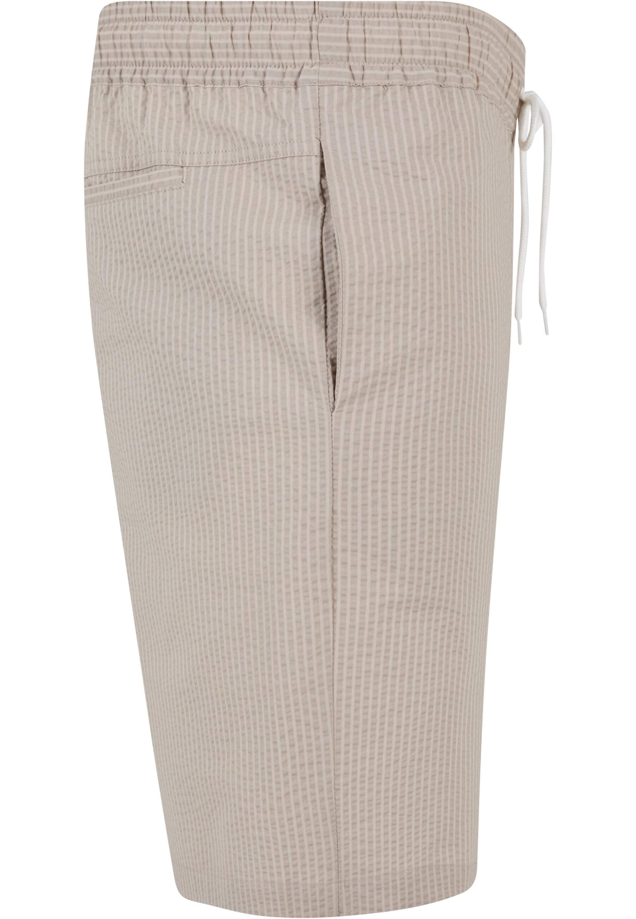 Urban Classics Regular Broek 'Seersucker' in Grijs