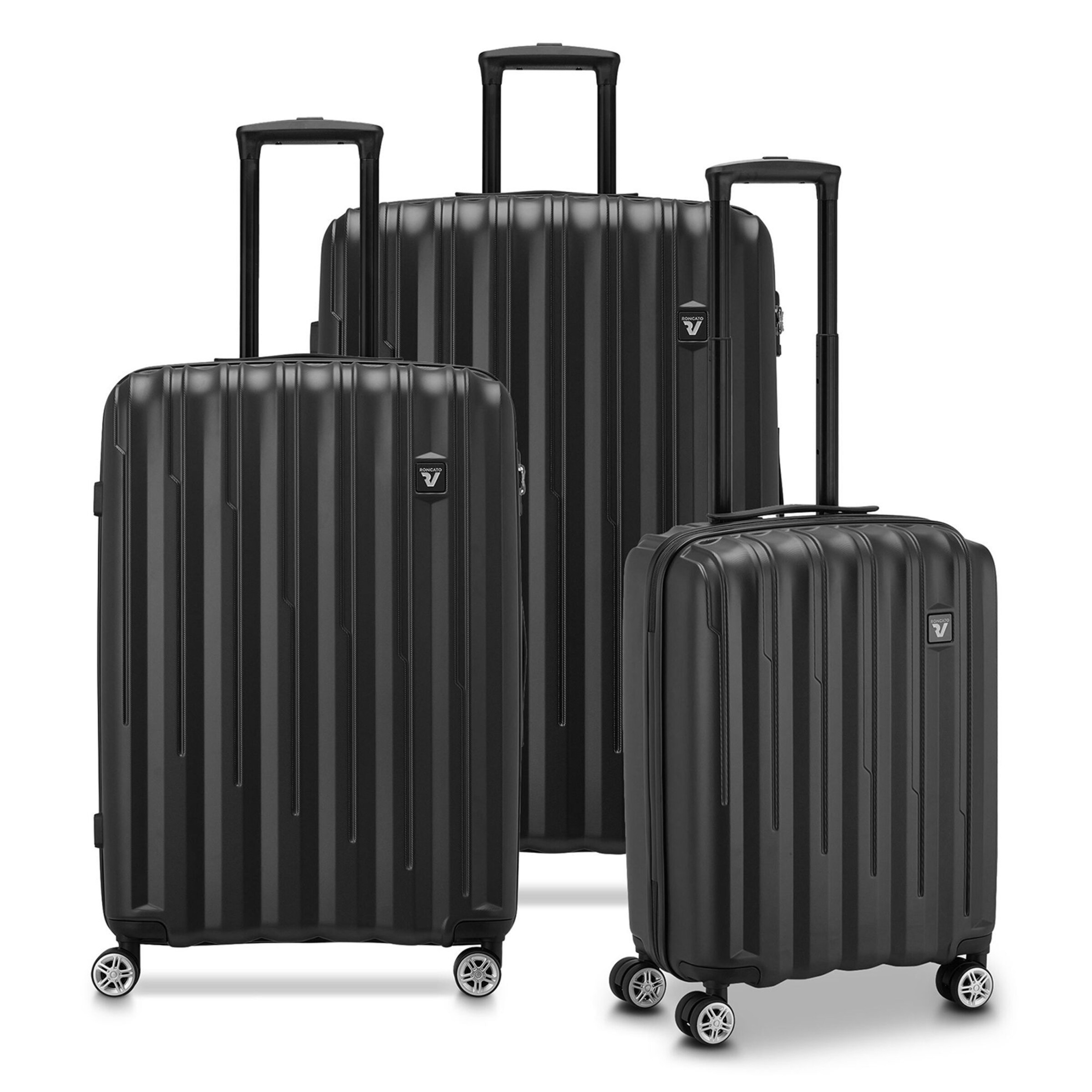 Roncato Suitcase Set 'Element 2.0' in Black: front