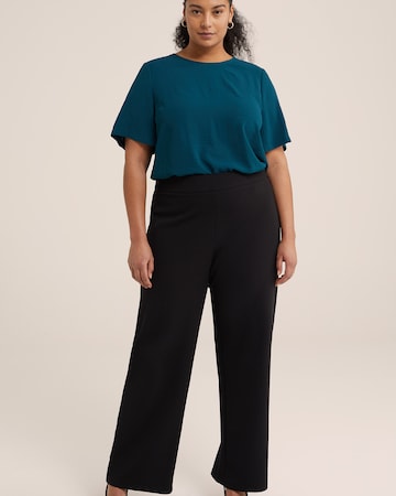 WE Fashion Regularen Hlače | črna barva
