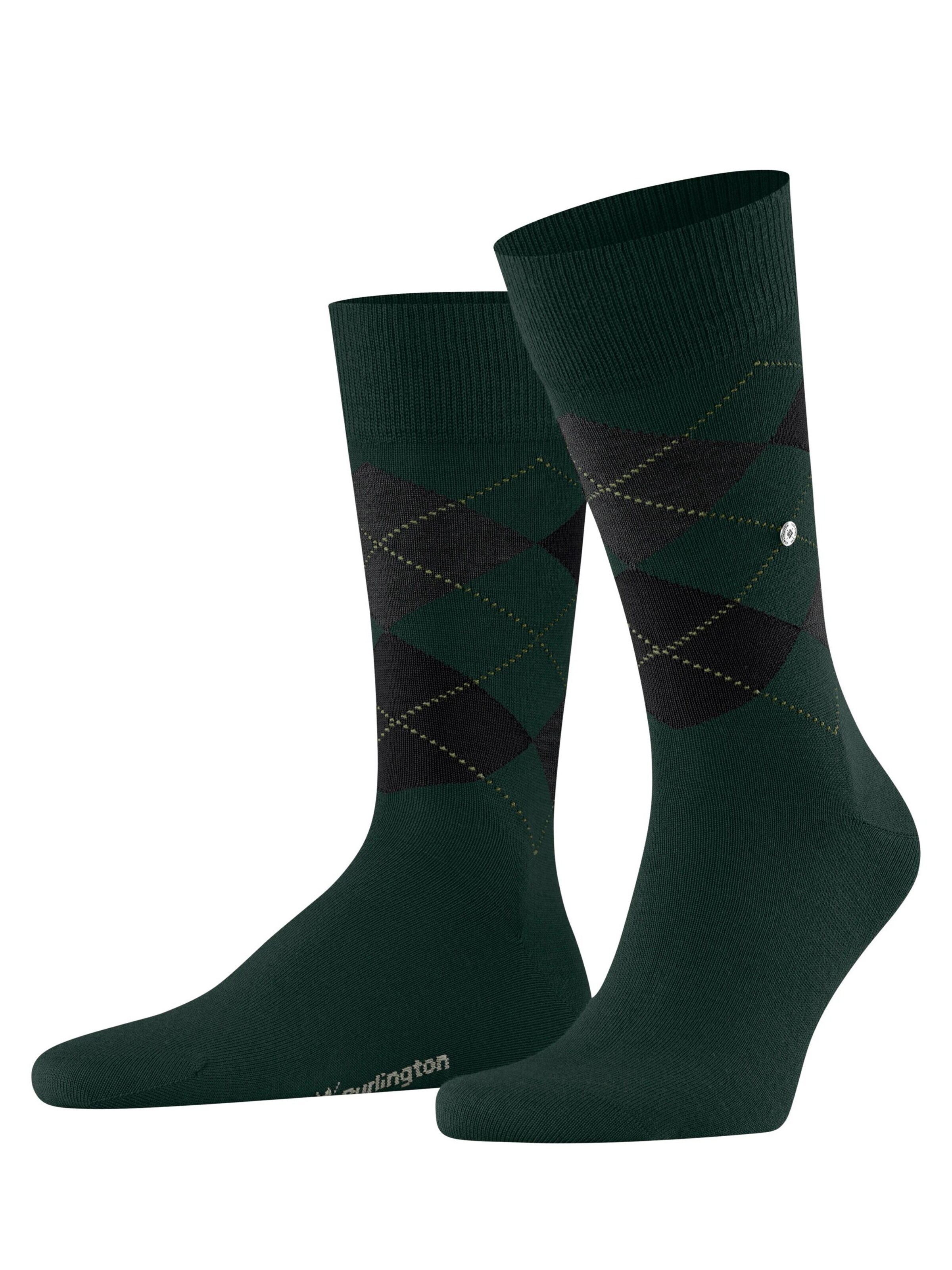 BURLINGTON Socken 'Edinburgh'‌‌‌‌‌‌‌ in Grün: Vorderseite