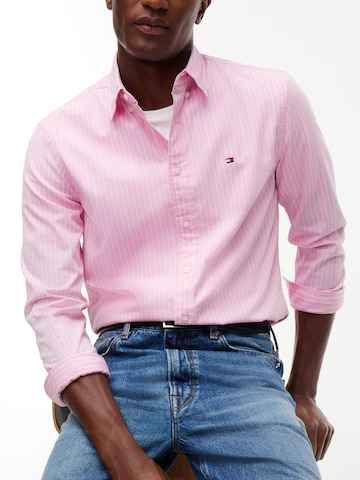 TOMMY HILFIGER Slim fit Skjorta 'FLEX' i rosa