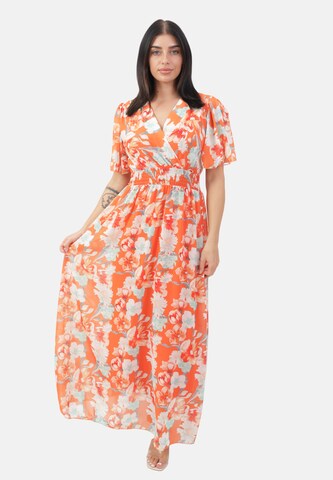 Robe Elara en orange : devant