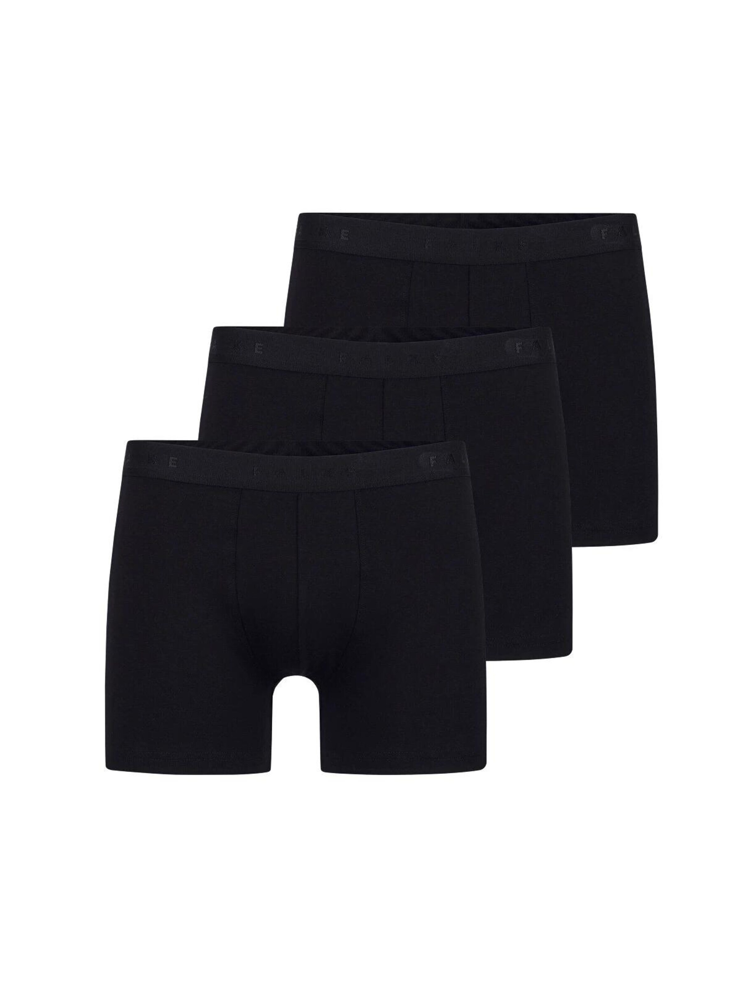 FALKE Boxershorts '3-Pack'‌‌‌‌‌‌‌ in Schwarz: Vorderseite