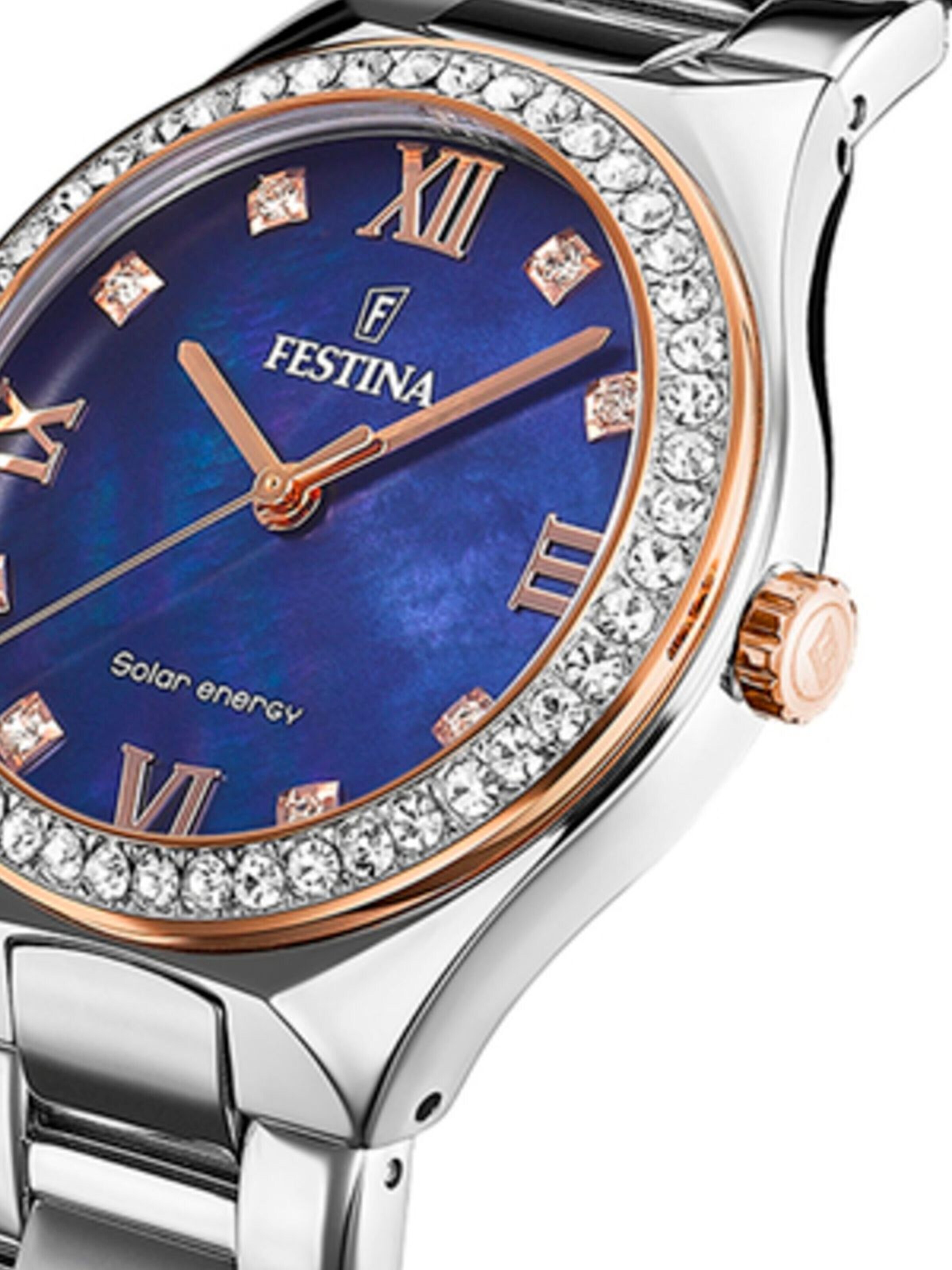 FESTINA Analoog horloge 'Festina - Watch Solar Energy - Quartz watch movement - Watch case width: 35 mm' in Blauw
