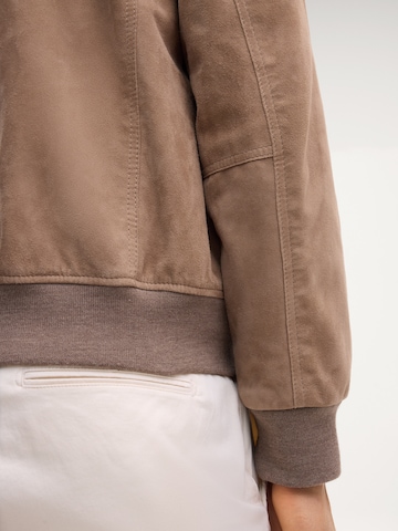 JOOP! Jeans Lederjacke ' Bokston ' in Beige