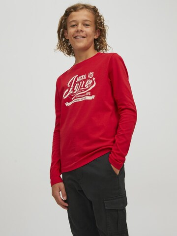 sarkans Jack & Jones Junior T-Krekls: no priekšpuses