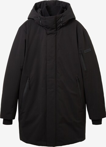 TOM TAILOR DENIM Winter Coat in Black: front