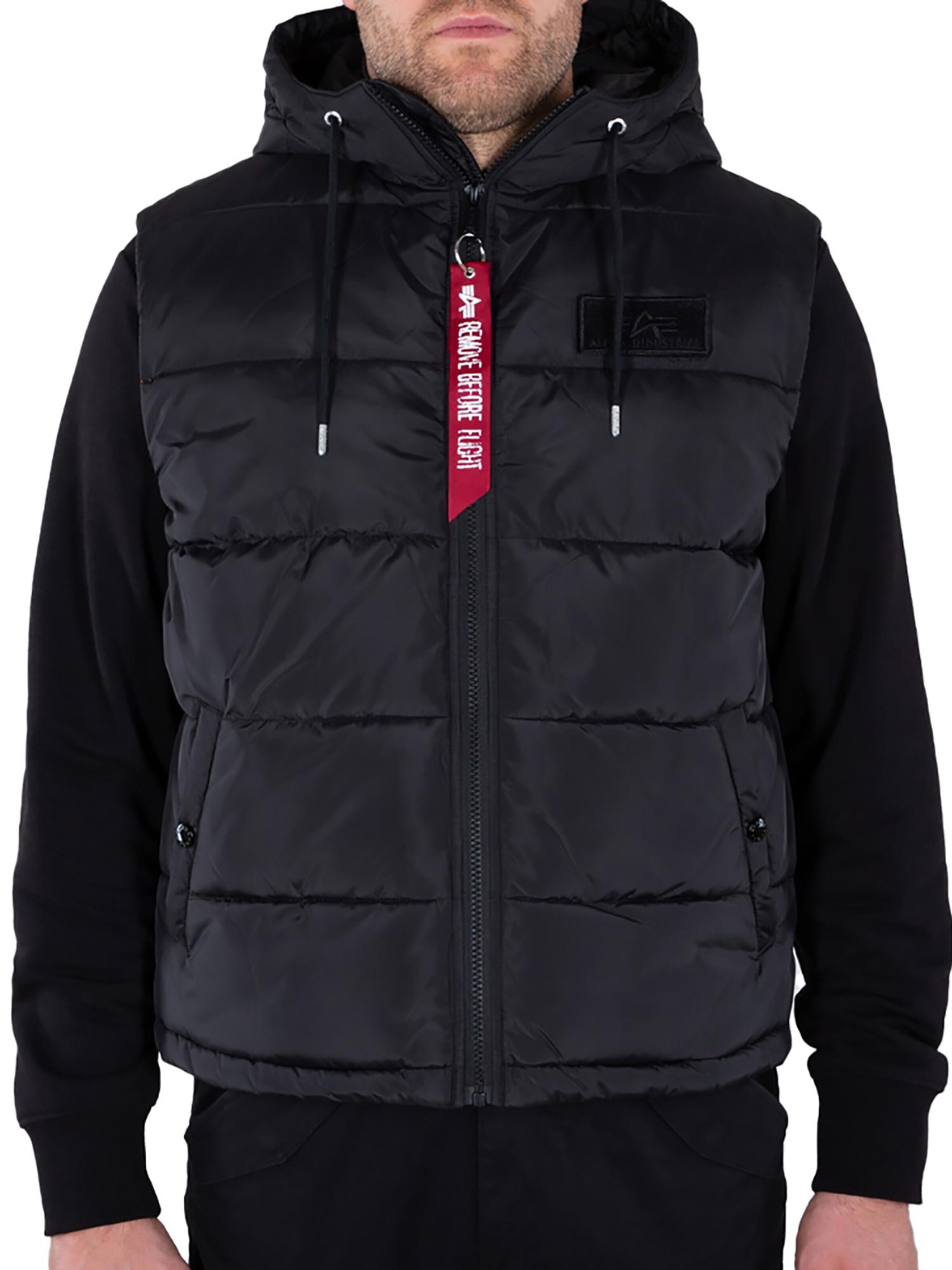 ALPHA INDUSTRIES Vest 'FD' in Black