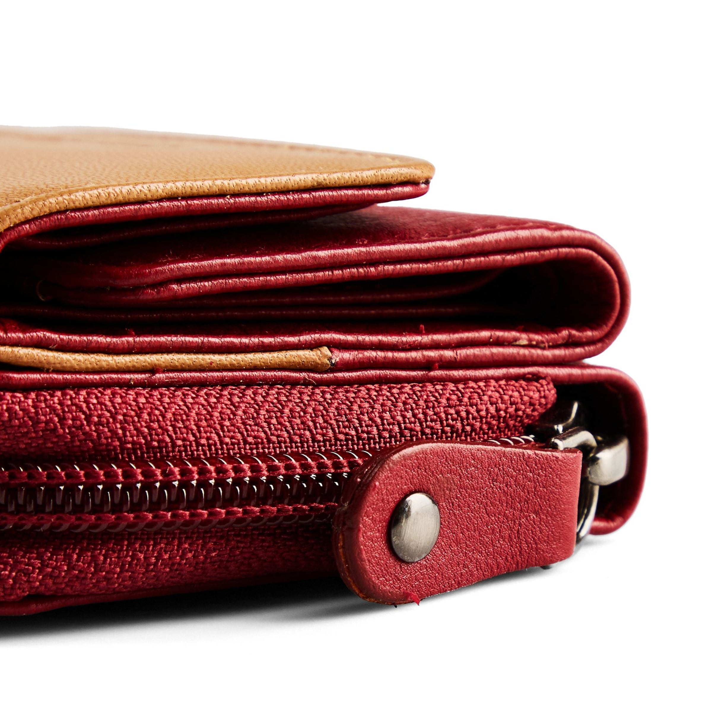 GREENBURRY Portemonnee 'Nappa' in Rood